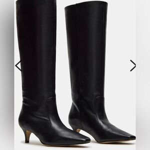 Steve Madden Black Heeled Knee-High Boots
